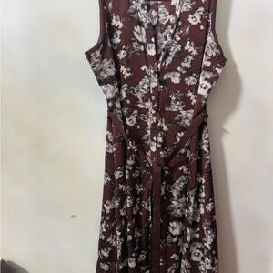 Simply Vera Vera Wang Red and White Sleeveless Maxi Sundress